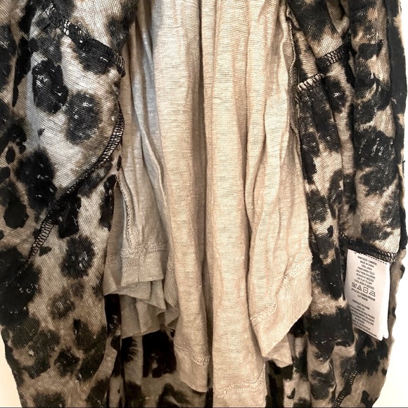 NWOT Current Elliott Leopard Print 100% Linen Tie Dress - Picture 7 of 7